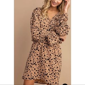 NWT EEsome Boutique dress, cheetah print, Small.
